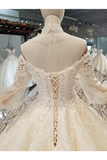 Count Train Princess Wedding Dresses Sweetheart Long Sleeves Ball Gown Wedding STKPJ37M9KE