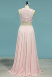 2024 Prom Dresses Scoop Two-Piece A Line PXK8D768