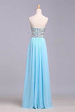 2024 Prom Dresses A-Line Sweetheart Chiffon Floor Length With PNNN8K43