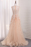 2024 Sexy See-Through Sheath Scoop Prom Dresses Tulle With PN43216M