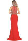 2024 Prom Dresses High Neck Beadd Bodice PAHENA3G