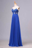 2024 Prom Dresses A Line Sweetheart Floor Length Chiffon Color Dark Royal P9TY5QRR