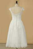 2024 Scoop A Line Wedding Dresses Lace With PHRJ56B3