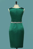 2024 New Arrival Satin Sheath Scoop Cocktail Dresses PDD6Z4CC