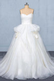 Ball Gown Sweetheart Tulle Wedding Dress Gorgeous Sweep Train Bridal P95Q9EN7