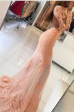 2024 Prom Dresses Mermaid Scoop Long Sleeves With Applique Tulle PY8563HA