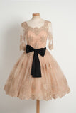 2024 Tulle Homecoming Dresses A Line Scoop Mid-Length P5P8M2GM