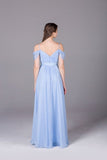 2024 Bridesmaid Dresses Spaghetti Straps Chiffon With Ruffles Floor PETT7XEG