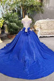 2024 New Arrival Satin Wedding Dresses Lace Up With Appliques And Sequins Off The Shoulder P9SDSDRJ