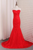 2024 Mermaid Lace Evening Dresses Sweep Train PQXNYEM9