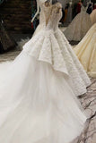 2024 Ball Gown Wedding Dresses Court Train Bateau Top PRSAKKG6