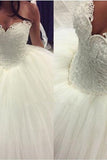 2024 New Arrival Sweetheart Wedding Dresses Tulle Ball Gown PJM7GMJ1