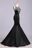 2024 Scoop Beaded Satin&Tulle Prom Dress PA391HM1