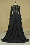 2024 Asymmetrical Prom Dresses Scoop Taffeta & Tulle Long P31YPAM8