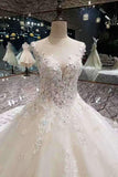 2024 New Arrival Wedding Dresses Tulle Wedding Dresses Scoop Neckline With Beading P57E3KNF