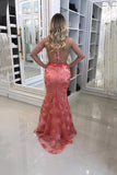 2024 Scoop Lace Mermaid Prom Dresses With Beads And P7F37MNZ