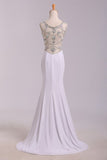 2024 New Arrival Prom Dresses Scoop Neckline Sheath/Column Floor Length Fast P8ZRMDMZ