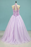 2024 High Neck Quinceanera Dresses Ball Gown With Beading PG871NXB