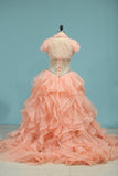 2024 Quinceanera Dresses Sweetheart Ball Gown With Beads PH9S21DE