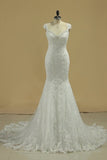 2024 Straps Mermaid/Trumpet Wedding Dresses Tulle With PHCYLQM4