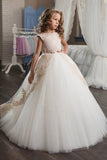 2024 Flower Girl Dresses Ball Gown Scoop Tulle P4HL6JBQ