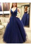 Ball Gown Sleeveless V-Neck Floor-Length Beading PZG154MT