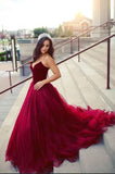 Gorgeous Engagement Sweetheart Velvet Tulle Ball Gown Burgundy Quinceneara Dresses