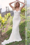 Gorgeous Backless Sweetheart Mermaid Lace Sexy Long Wedding Dresses