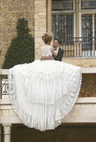 Ball Gown Tulle Sleeveless Beach Outdoor Garden Handmade Women's Wedding Dress