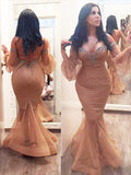 Trumpet/Mermaid 3/4 Sleeves Silk like Satin Off-the-shoulder Beading Floor-Length Plus Size Dresses TPP0002604