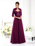 A-Line/Princess Sweetheart Beading Sleeveless Long Chiffon Mother of the Bride Dresses TPP0007374