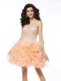 A-Line/Princess Sweetheart Beading Sleeveless Short Organza Cocktail Dresses TPP0008630