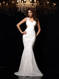 Trumpet/Mermaid Straps Beading Sleeveless Long Lace Dresses TPP0003359