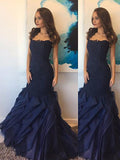 Trumpet/Mermaid Strapless Taffeta Lace Sleeveless Floor-Length Dresses TPP0002479