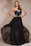 Sheath/Column Sweetheart Sleeveless Beading Long Chiffon Dresses TPP0003575