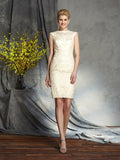 Sheath/Column Bateau Short Sleeves Short Elastic Woven Satin Mother of the Bride Dresses TPP0007313