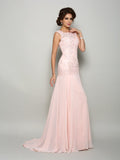 Trumpet/Mermaid Scoop Beading Sleeveless Long Chiffon Mother of the Bride Dresses TPP0007050