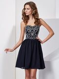 A-Line/Princess Sweetheart Beading Sleeveless Chiffon Short Homecoming Dresses TPP0008585