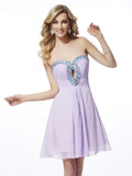 A-Line/Princess Sweetheart Sleeveless Beading Chiffon Short Homecoming Dresses TPP0008927