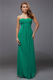 Sheath/Column Strapless Sleeveless Ruffles Long Chiffon Bridesmaid Dresses TPP0005426