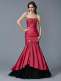 Trumpet/Mermaid Strapless Sleeveless Beading Long Taffeta Dresses TPP0003308