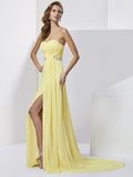 Sheath/Column Sweetheart Sleeveless Beading Long Chiffon Dresses TPP0003794