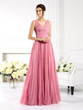 A-Line/Princess Sweetheart Pleats Sleeveless Long Chiffon Mother of the Bride Dresses TPP0007172