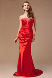 Trumpet/Mermaid Strapless Beading Long Sleeveless Taffeta Dresses TPP0004646