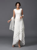 A-Line/Princess Scoop Lace Sleeveless Long Chiffon Mother of the Bride Dresses TPP0007083