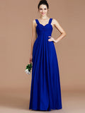 Empire Sweetheart Sleeveless Ruched Floor-Length Chiffon Bridesmaid Dresses TPP0005329