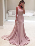 Trumpet/Mermaid Sleeveless One-Shoulder Sweep/Brush Train Ruffles Chiffon Dresses TPP0002574