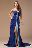 Sheath/Column Sweetheart Beading Sleeveless Long Chiffon Dresses TPP0003364