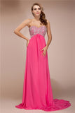 Sheath/Column Sweetheart Sleeveless Beading Long Chiffon Dresses TPP0004320