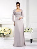 A-Line/Princess Strapless Beading Sleeveless Long Chiffon Mother of the Bride Dresses TPP0007376